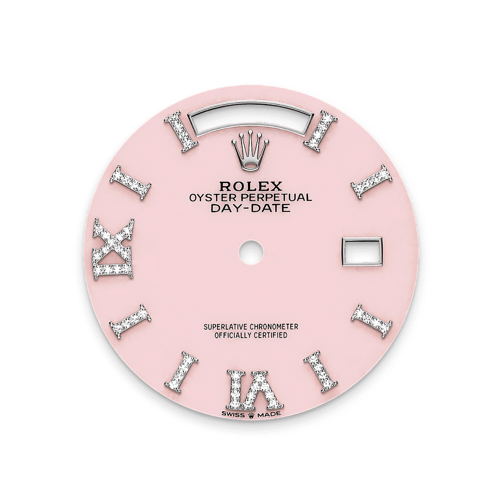 Rolex White Gold Day-Date - 36mm - Pink opal Diamond Dial - President