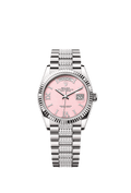 Rolex White Gold Day-Date - 36mm - Pink opal Diamond Dial - President