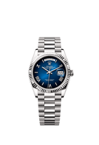 Rolex White Gold Day-Date - 36mm - Blue ombré - President