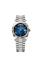 Rolex White Gold Day-Date - 36mm - Blue ombré - President