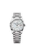 Rolex White Gold Day-Date - 36mm - White mother-of-pearl Diamond Dial - President