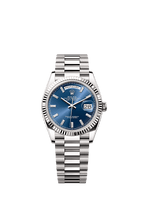 Rolex White Gold Day-Date - 36mm - Bright blue Diamond Dial - President
