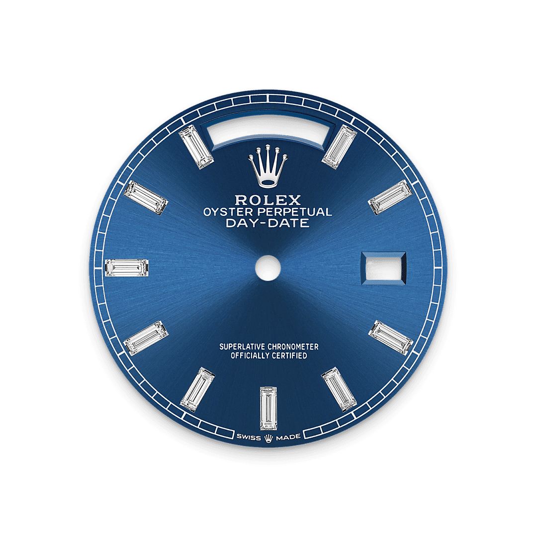 Rolex White Gold Day-Date - 36mm - Bright blue Diamond Dial - President
