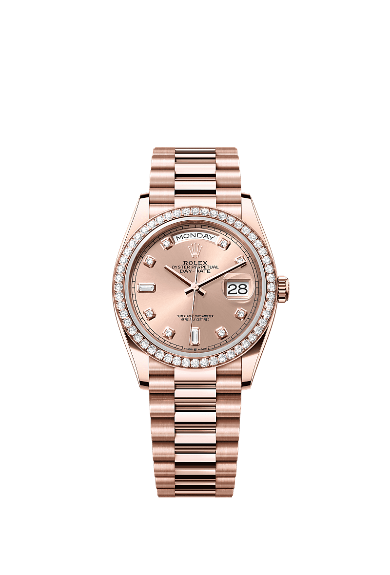 Rolex Rose Gold Day-Date - 36mm - Rosé-colour Diamond Dial - President
