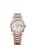 Rolex Rose Gold Day-Date - 36mm - White mother-of-pearl Diamond Dial - President