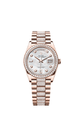 Rolex Rose Gold Day-Date - 36mm - White mother-of-pearl Diamond Dial - President