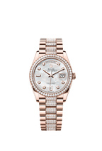 Rolex Rose Gold Day-Date - 36mm - White mother-of-pearl Diamond Dial - President