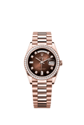 Rolex Rose Gold Day-Date - 36mm - Brown ombré Diamond Dial - President
