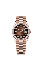 Rolex Rose Gold Day-Date - 36mm - Brown ombré Diamond Dial - President