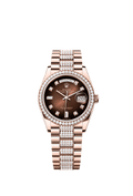 Rolex Rose Gold Day-Date - 36mm - Brown ombré Diamond Dial - President