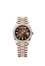Rolex Rose Gold Day-Date - 36mm - Brown ombré Diamond Dial - President