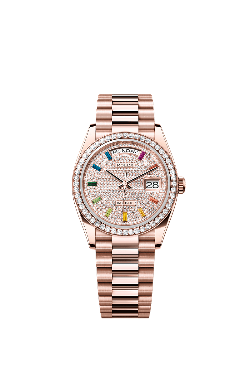 Rolex Rose Gold Day-Date - 36mm - Diamond-paved - President