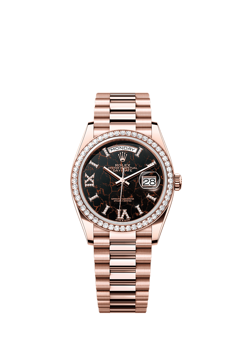 Rolex Rose Gold Day-Date - 36mm - Eisenkiesel Diamond Dial - President