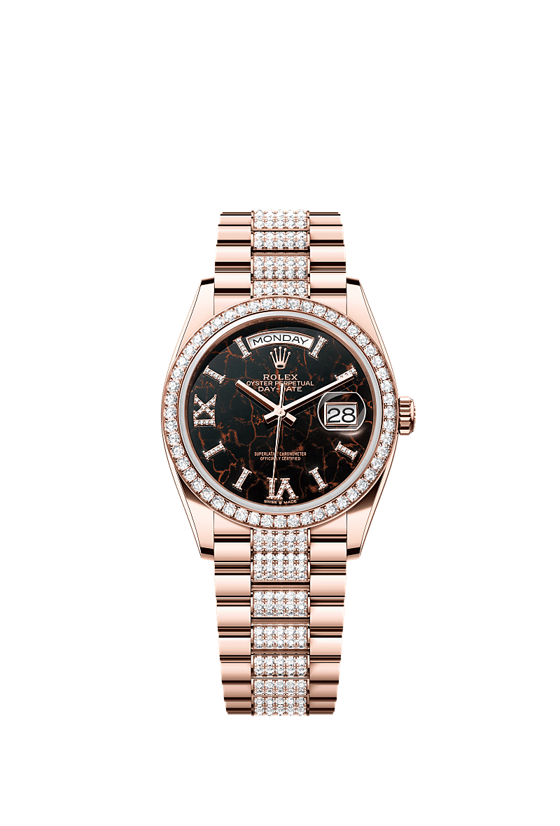 Rolex Rose Gold Day-Date - 36mm - Eisenkiesel Diamond Dial - President