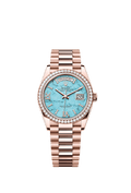 Rolex Rose Gold Day-Date - 36mm - Turquoise Diamond Dial - President