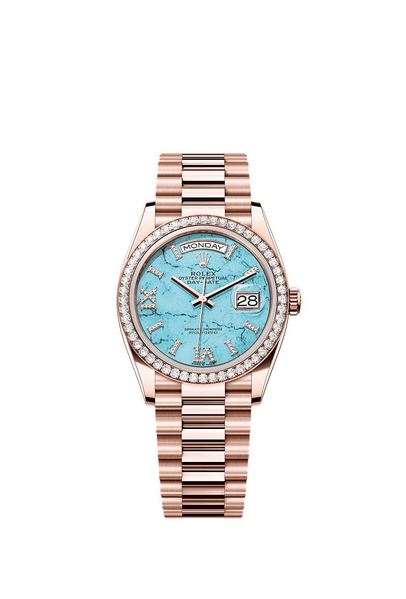 Rolex Rose Gold Day-Date - 36mm - Turquoise Diamond Dial - President