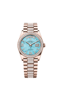 Rolex Rose Gold Day-Date - 36mm - Turquoise Diamond Dial - President