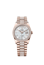 Rolex Rose Gold Day-Date - 36mm - White mother-of-pearl Diamond Dial - President