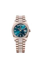 Rolex Rose Gold Day-Date - 36mm - Blue-green Diamond Dial - President