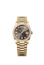 Rolex Yellow Gold Day-Date - 36mm - Dark grey Diamond Dial - President