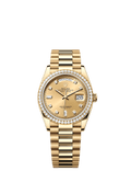 Rolex Yellow Gold Day-Date - 36mm - Champagne-colour Diamond Dial - President
