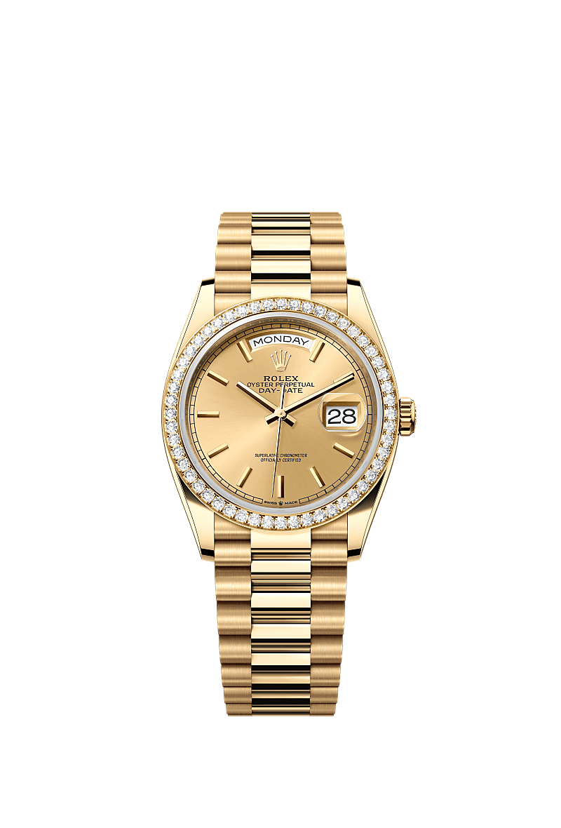 Rolex Yellow Gold Day-Date - 36mm - Champagne-colour - President