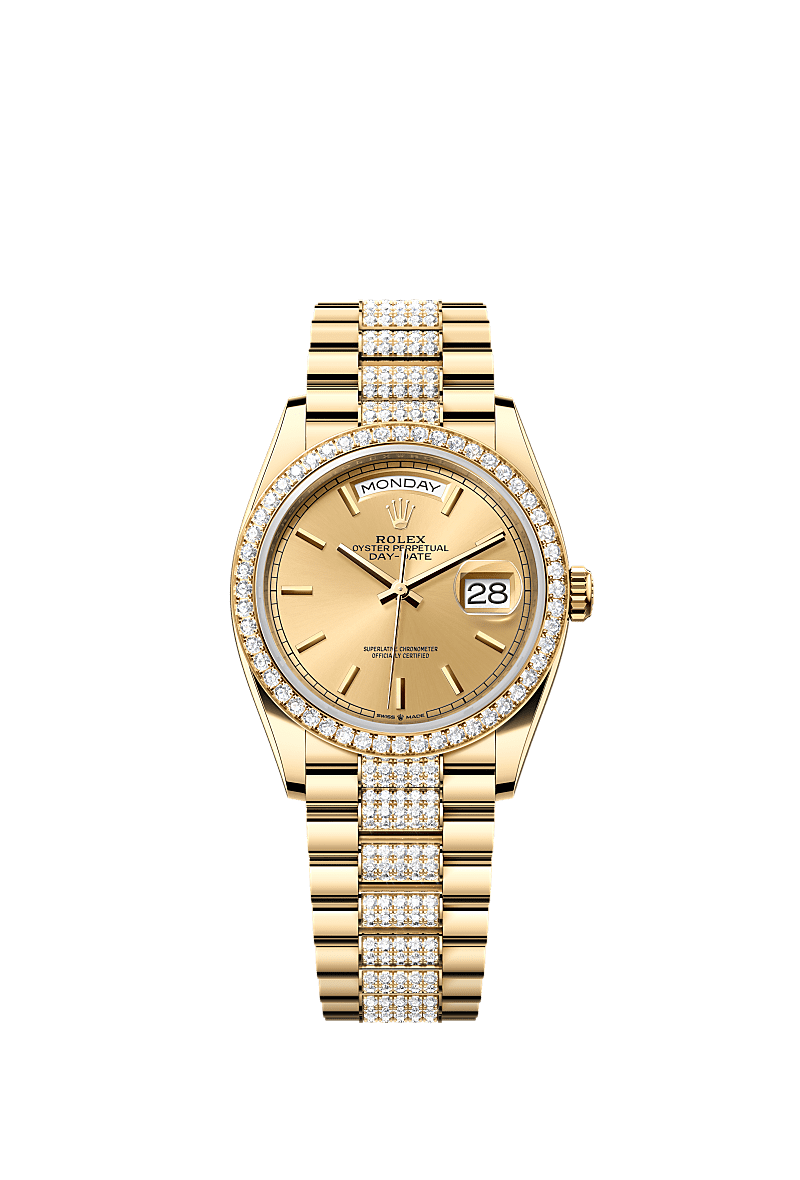 Rolex Yellow Gold Day-Date - 36mm - Champagne-colour - President