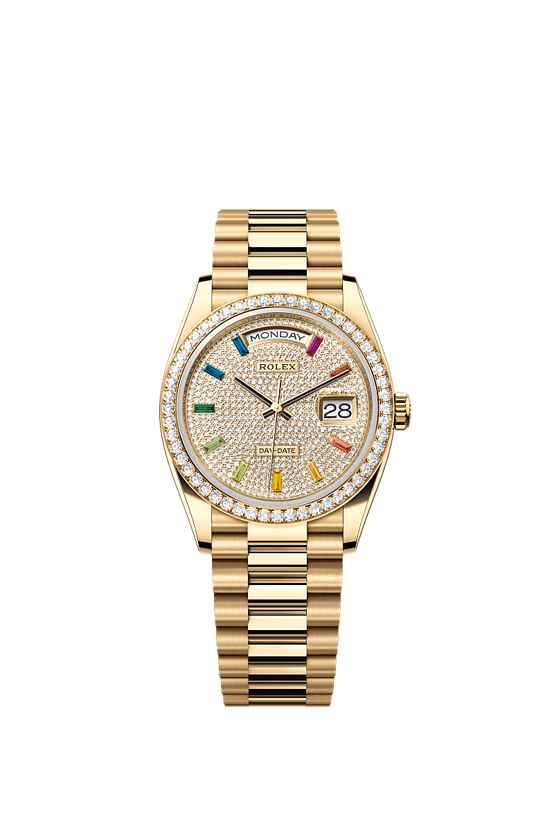 Rolex Yellow Gold Day-Date - 36mm - Diamond-paved - President