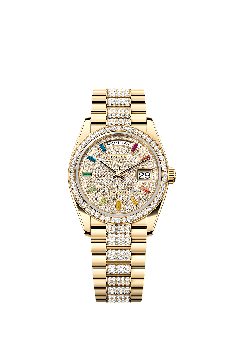 Rolex Yellow Gold Day-Date - 36mm - Diamond-paved - President