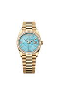 Rolex Yellow Gold Day-Date - 36mm - Turquoise Diamond Dial - President