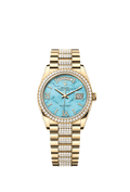 Rolex Yellow Gold Day-Date - 36mm - Turquoise Diamond Dial - President