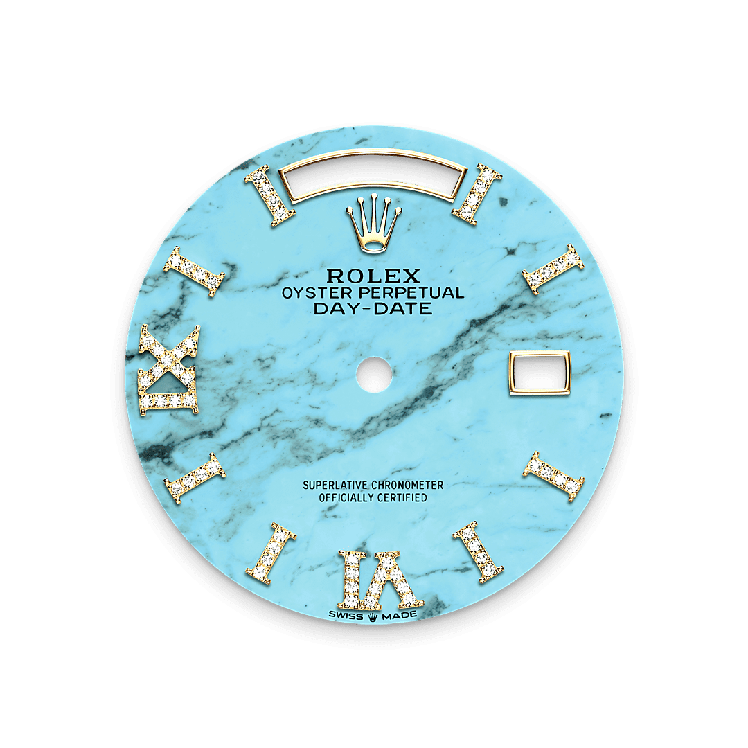 Rolex Yellow Gold Day-Date - 36mm - Turquoise Diamond Dial - President
