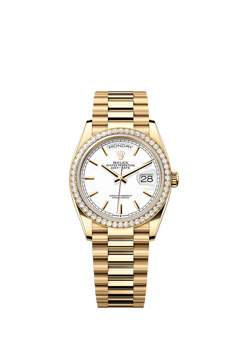 Rolex Yellow Gold Day-Date - 36mm - White - President