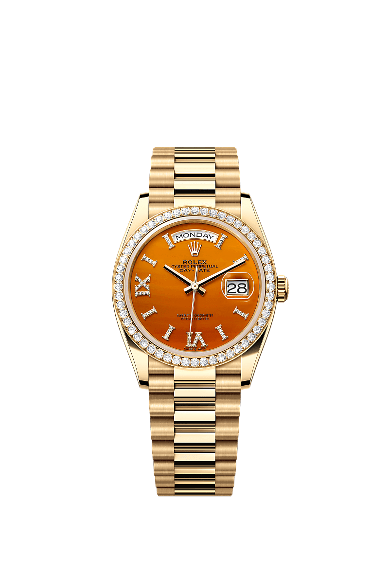 Rolex Yellow Gold Day-Date - 36mm - Carnelian Diamond Dial - President