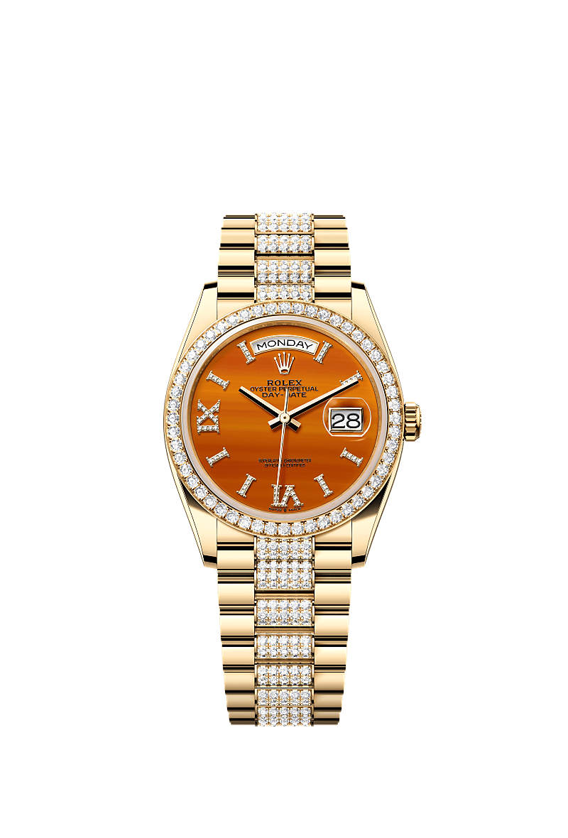 Rolex Yellow Gold Day-Date - 36mm - Carnelian Diamond Dial - President