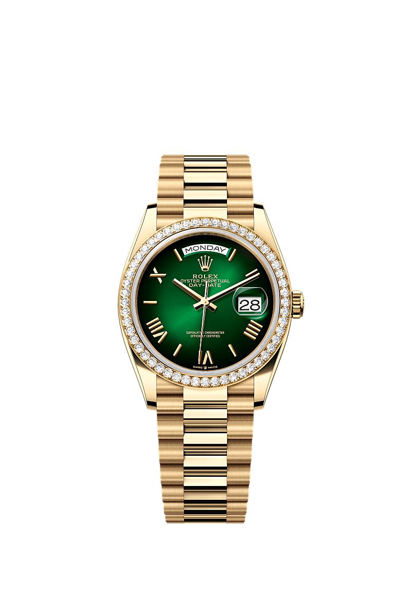 Rolex Yellow Gold Day-Date - 36mm - Green ombré - President