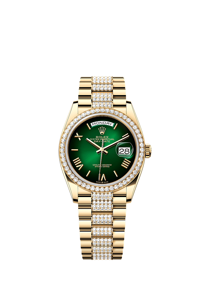 Rolex Yellow Gold Day-Date - 36mm - Green ombré - President
