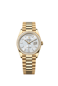 Rolex Yellow Gold Day-Date - 36mm - White mother-of-pearl Diamond Dial - President