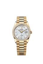 Rolex Yellow Gold Day-Date - 36mm - White mother-of-pearl Diamond Dial - President