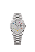 Rolex White Gold Day-Date - 36mm - Diamond-paved - President