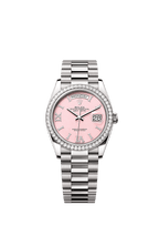 Rolex White Gold Day-Date - 36mm - Pink opal Diamond Dial - President
