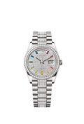 Rolex White Gold Day-Date - 36mm - Diamond-paved - President