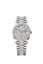 Rolex White Gold Day-Date - 36mm - Diamond-paved - President