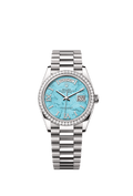 Rolex White Gold Day-Date - 36mm - Turquoise Diamond Dial - President