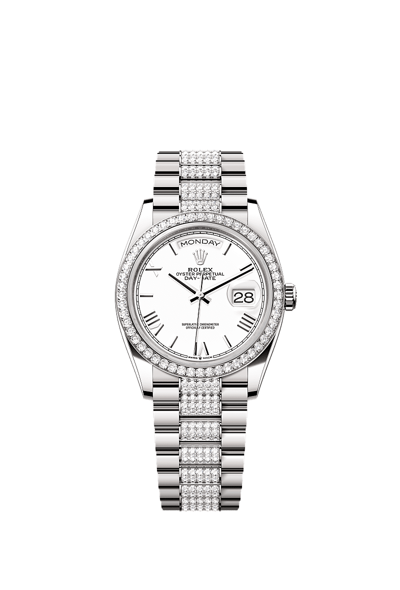 Rolex White Gold Day-Date - 36mm - White - President