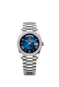 Rolex White Gold Day-Date - 36mm - Blue ombré - President