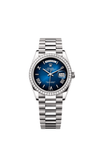 Rolex White Gold Day-Date - 36mm - Blue ombré - President
