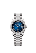 Rolex White Gold Day-Date - 36mm - Blue ombré - President