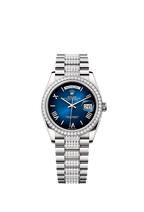 Rolex White Gold Day-Date - 36mm - Blue ombré - President