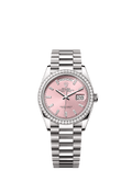 Rolex White Gold Day-Date - 36mm - Pink Diamond Dial - President